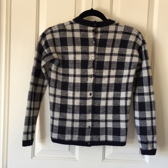 💯 MADEWELL MERINO WOOL CHECKERED SWEATER XXS - Picture 2 of 7